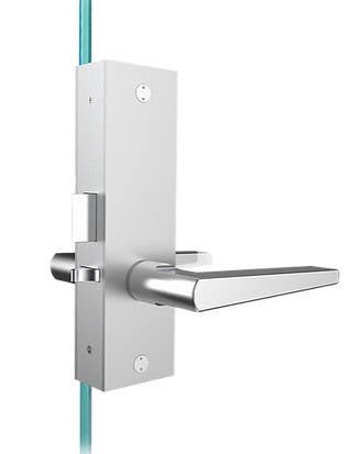 Accurate Lock & Hardware G17 Centered Glass Patch Mortise Set, Narrow 1-1/8" Backset, 1/2" Door