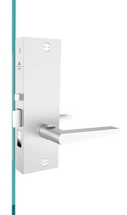 Accurate Lock & Hardware GR86 Series Rabbeted Glass Patch Mortise Set, 1-1/2" Backset, 1/2" Door