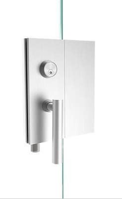 Accurate Lock & Hardware GS87 Glass Patch Mortise Set For Sliding Doors, 2" Backset, 1/2" Door