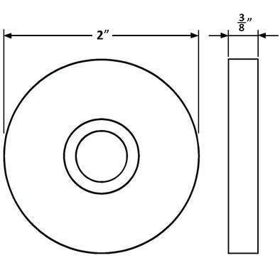 Accurate Lock & Hardware R Rose For Mortise Locks, For 1-3/4" Door