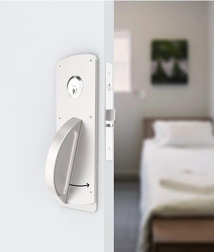 Accurate Lock & Hardware CH 9100BL Ligature Resistant Crescent Mortise Set, Beveled Safety Latch, For 1-3/4" Door