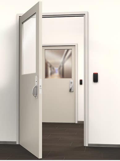 Accurate Lock & Hardware CH M9100E-BL Ligature Resistant Crescent Motor Drive Electrified Mortise Set, Beveled Safety Latch, For 1-3/4" Door