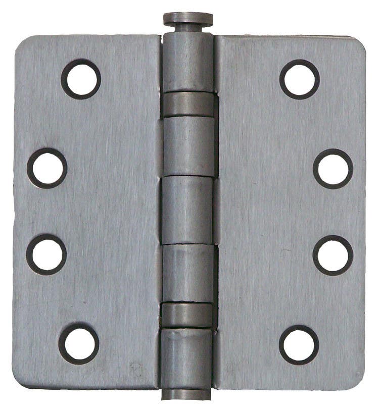 Pamex HR44 4" x 4" Residential Grade Hinge, 1/4" Radius, 2 Ball Bearings, Removable Pin