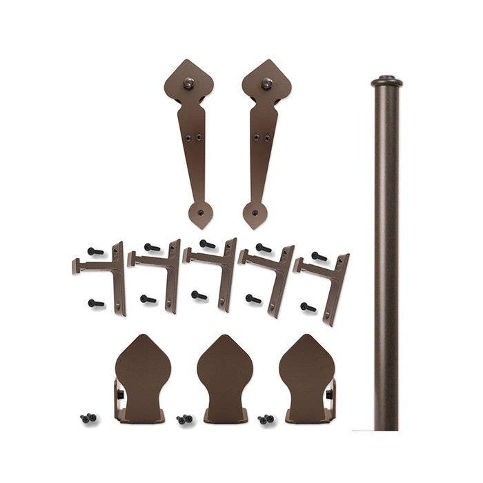 Custom Service Hardware QG.1110.NH. Spade non-hammered Hardware Short Bracket Kit
