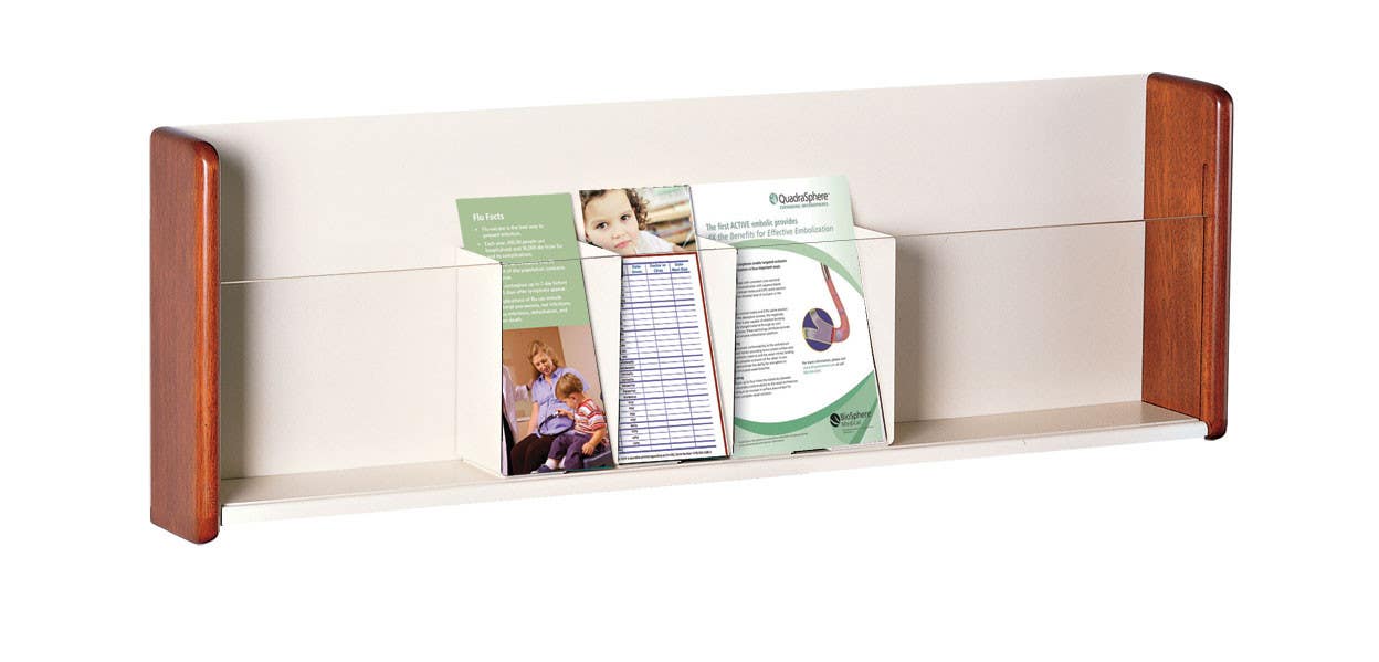 Peter Pepper 487P Literature Rack & Universal Rack 1 Pocket, 18" W/ x 12" H x 4" D Size