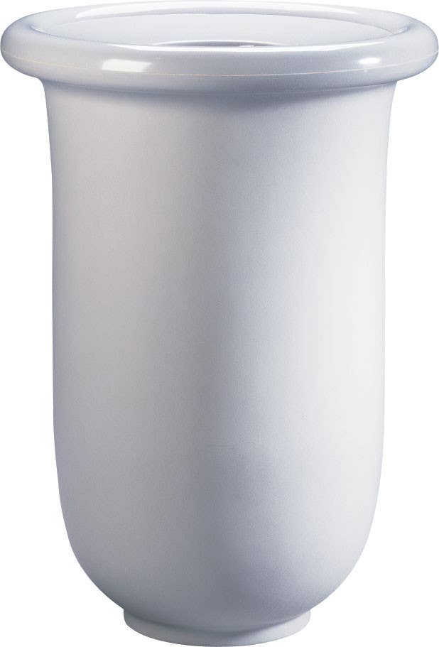 Peter Pepper 107 Liberty Fiberglass Trash Receptacle W/ Built In Bag Retainer PPP Finish