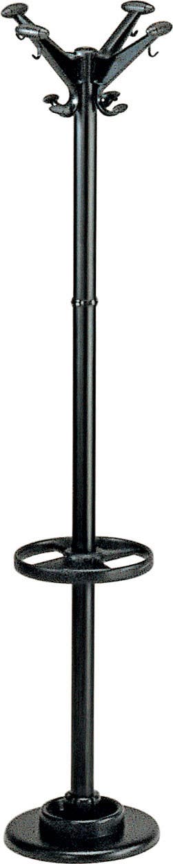 Peter Pepper 2116 Coat Tree 4 Double Hooks W/ black Pvc Rubber