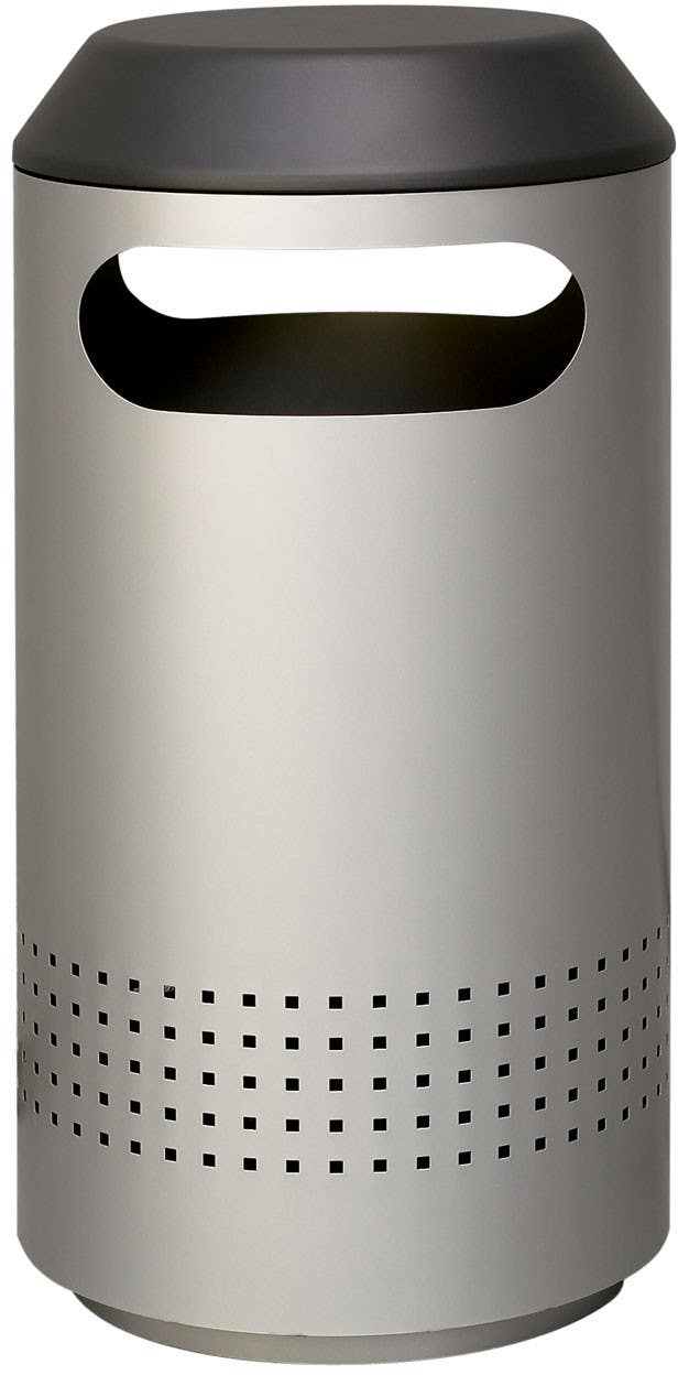 Peter Pepper TMR2040S Timo Round - Side Opening Trash And Recycling Receptacle