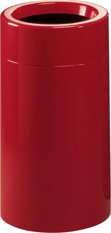 Peter Pepper 1089X (2) 8" x 14" Side Trash Opening W/ 2 spring loaded flap doors Fiberglass Trash Receptacle PPP Finish