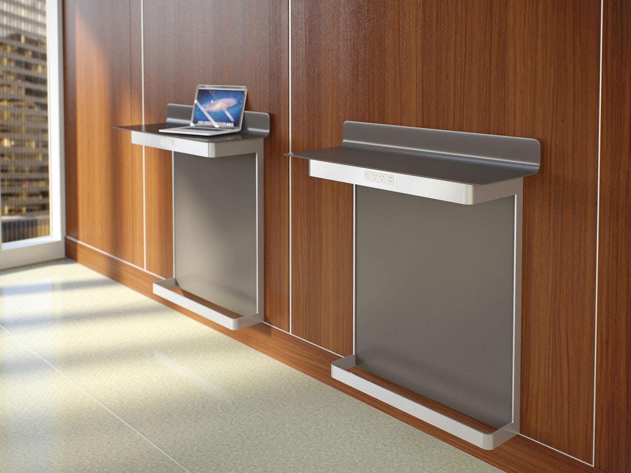 Peter Pepper GTR Wall Mounted Worktable W/ Foot Rest & Wall Panel