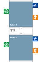Peter Pepper DP Icon Healthcare Alert Dual Occupancy Sign W/ 8 Icon Tabs per patient