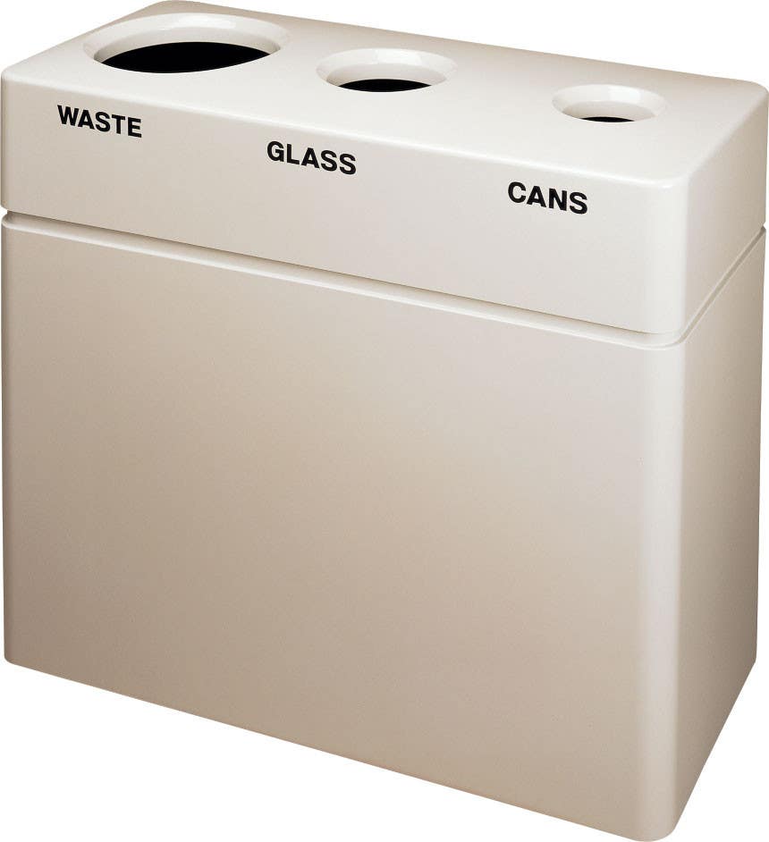 Peter Pepper 103 Fiberglass Recycling Center W/ 3 Openings PPP Finish