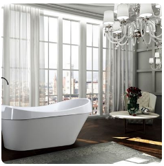 Bellaterra BA6801 Barletta 69 inch Freestanding Bathtub in Glossy White