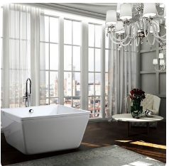 Bellaterra BA6806 Bologna 47 inch Freestanding Bathtub in Glossy White