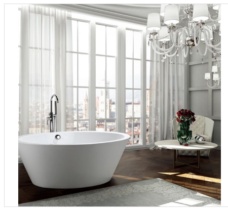 Bellaterra BA6827 Udine 67 inch Freestanding Bathtub in Glossy White