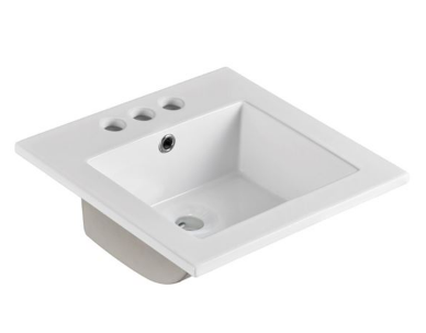 Bellaterra 301616 16 in. Single Sink Ceramic Top