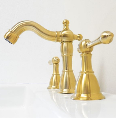 Bellaterra 2215 Messina Double Handle Widespread High Arc Bathroom Faucet with Drain Assembly