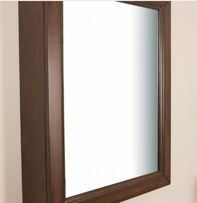 Bellaterra 7611-MC-SW 24 in Mirror Cabinet-Wood-Sable Walnut, Finish- Sable Walnut, Mount Type- Surface Mount-Vertical
