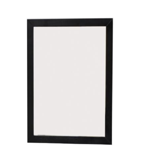 Bellaterra 802032-M 24" Rectangle Silver Beaded Frame Mirror, Mount Type-Horizontal or vertical