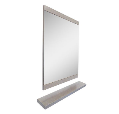 Bellaterra 804353-MIRROR-GY 23.6 in Mirror-Wood, Finish- Gray