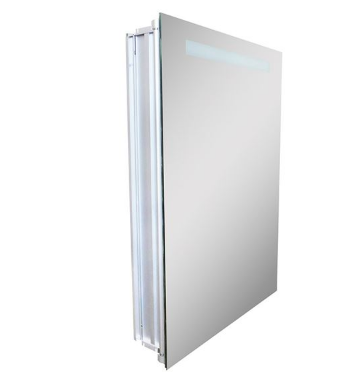Bellaterra 8080 Rectangular LED Illuminated Mirrored Medicine Cabinet