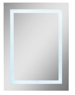 Bellaterra 808812-M 24 in. Rectangular LED Illuminated Mirror with Bluetooth Speaker