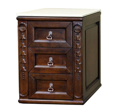 Bellaterra 202016A-BRIDGE-CR Bridge Unit -Walnut-Cream Marble