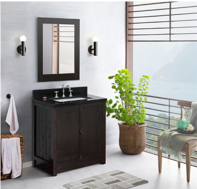 Bellaterra 400100-BA 31" Single Vanity In Brown Ash