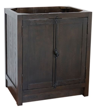 Bellaterra 400100-BA 30" Single Vanity In Brown Ash Finish - Cabinet Only