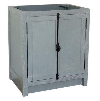 Bellaterra 400100-GYA 30" Single Vanity In Gray Ash Finish - Cabinet Only