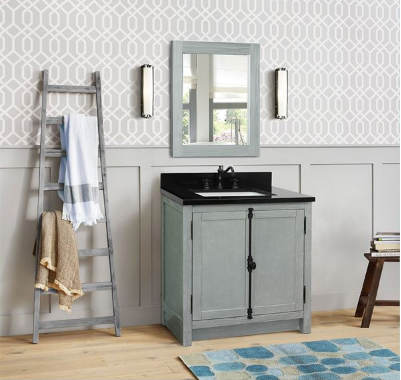 Bellaterra 400100-GYA 31" Single Vanity In Gray Ash