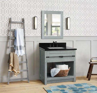 Bellaterra 400101-GYA 31" Single Vanity In Gray Ash