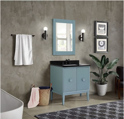 Bellaterra 400400-AB 31" Single vanity in Aqua Blue