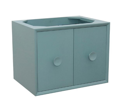 Bellaterra 400400-CAB-AB 30" Single Wall Mount Vanity In Aqua Blue Finish - Cabinet Only
