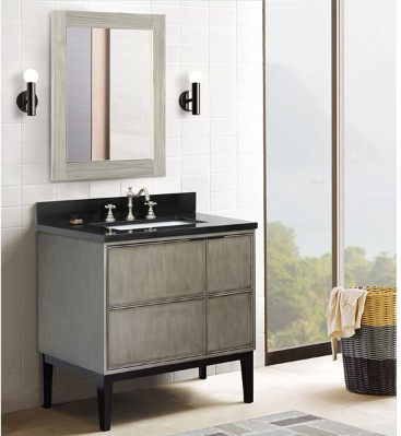 Bellaterra 400500-LN 37" Single Vanity In Linen Brown Finish