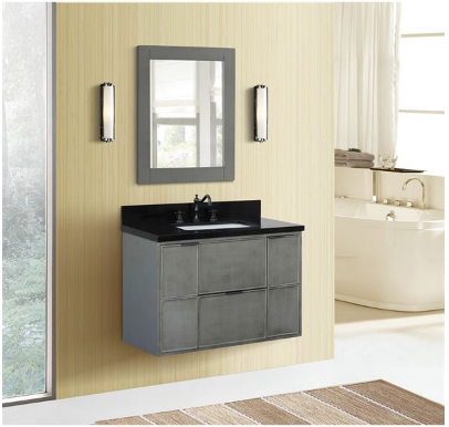 Bellaterra 400501-LY 37" Single vanity in Linen Gray
