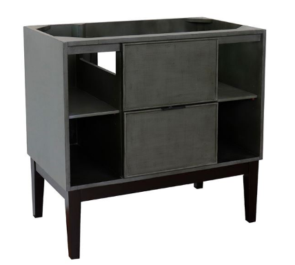 Bellaterra 400502-LY 36" Single Vanity In Linen Gray Finish - Cabinet Only