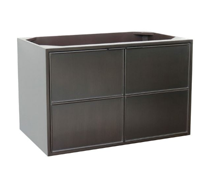 Bellaterra 400503-CAB-CP 36" Single Wall Mount Vanity In Cappuccino Finish - Cabinet Only