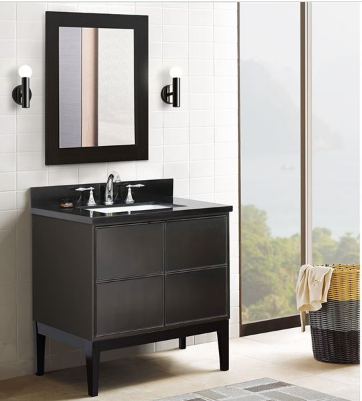 Bellaterra 400503-CP-BGO 37" Single Vanity In Cappuccino