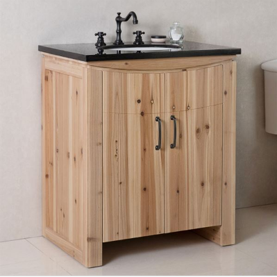 Bellaterra 6001-30-NL 30 In Single Sink Vanity-Solid Fir-Natural