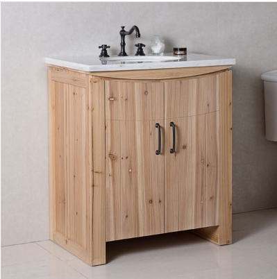 Bellaterra 6001-30-NL-JW 30 In Single Sink Vanity-Solid Fir-Natural