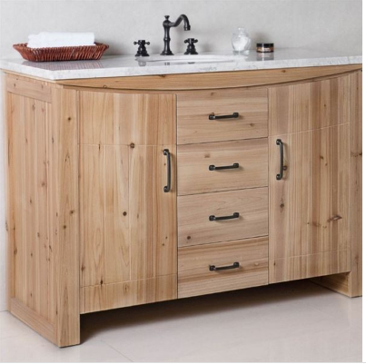 Bellaterra 6001C-48-NL 48 In Single Sink Vanity-Solid Fir-Natural