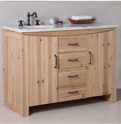 Bellaterra 6001L-48-NL 48 In Single Sink Vanity-Solid Fir-Natural