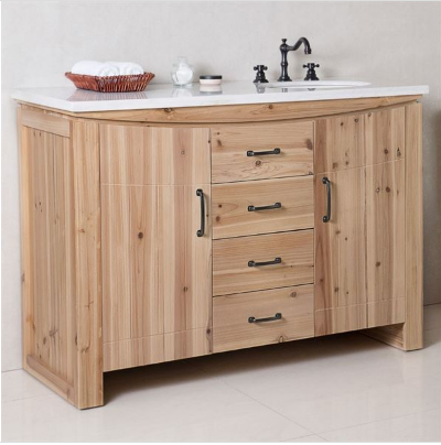 Bellaterra 6001R-48-NL 48 In Single Sink Vanity-Solid Fir-Natural