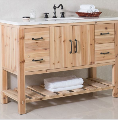 Bellaterra 6003-48-NL 48 In Single Sink vanity-Solid Fir-Natural