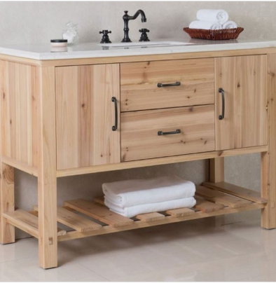 Bellaterra 6004-48-NL 48 In Single Sink Vanity-Solid Fir-Natural