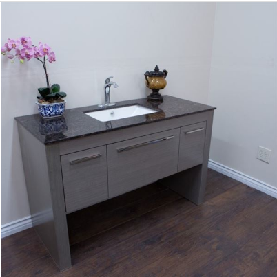 Bellaterra 804380-R-GY 55.3 In Single Sink Vanity