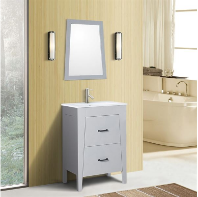 Bellaterra 9008-24 24 In Single Sink Vanity-Manufactured Wood