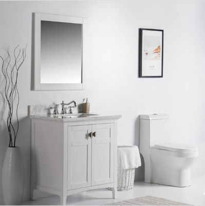Bellaterra 77613 31" Single Vanity White Marble Top