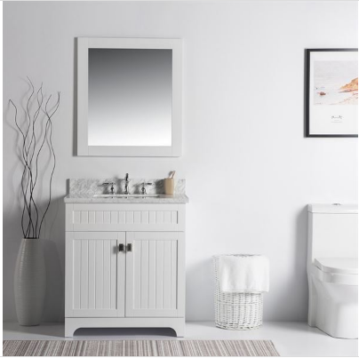 Bellaterra 77615 31" Single Vanity White Marble Top